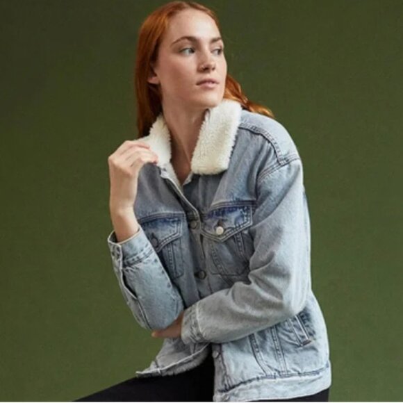 Pacsun Oversized Sherpa Trucker Jacket - Size XS/S - Picture 1 of 8